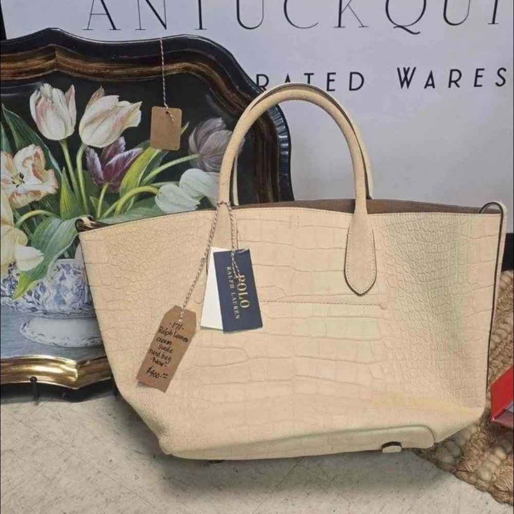 Polo Ralph Lauren Suede Tote Bag